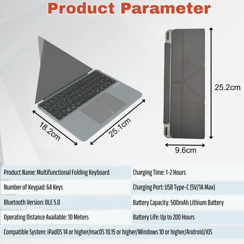 كيبورد وماوس تاتش قابل للطي iBOX 11 - الصورة 3
