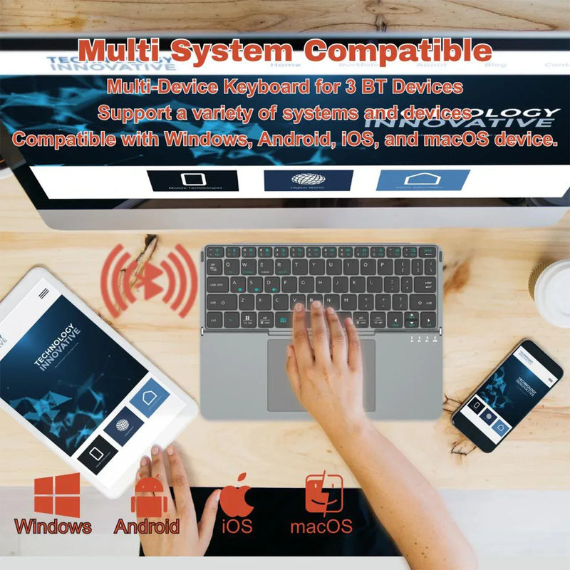 كيبورد وماوس تاتش قابل للطي iBOX 11 - الصورة 5