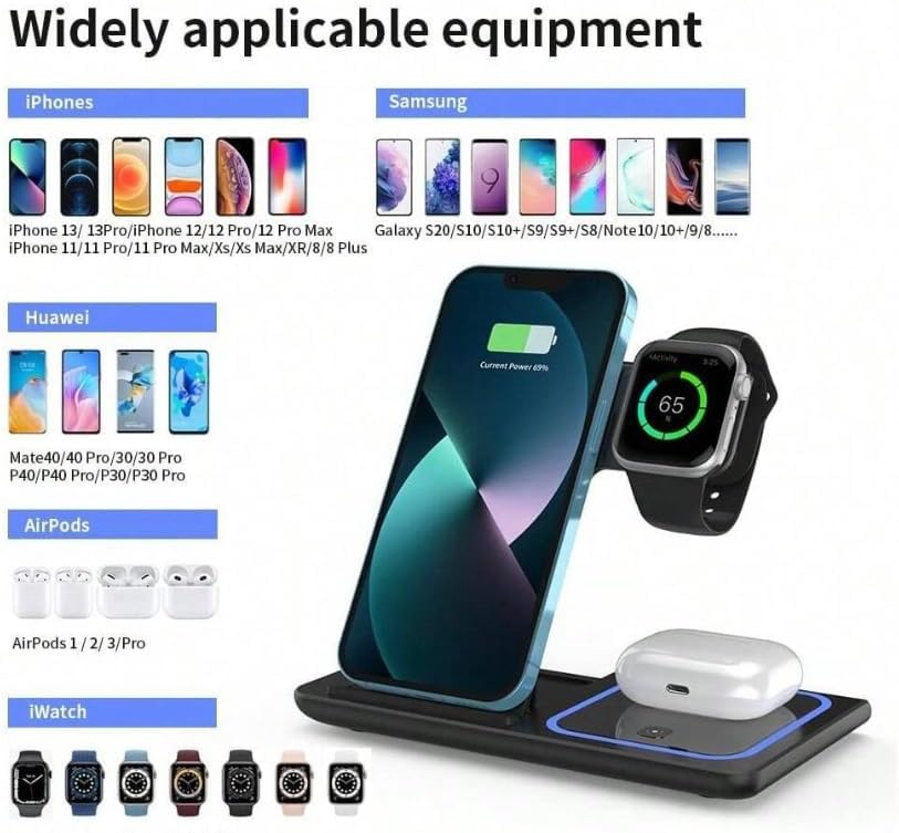 (3in-1Foldable Wireless Charging Station). - الصورة 15