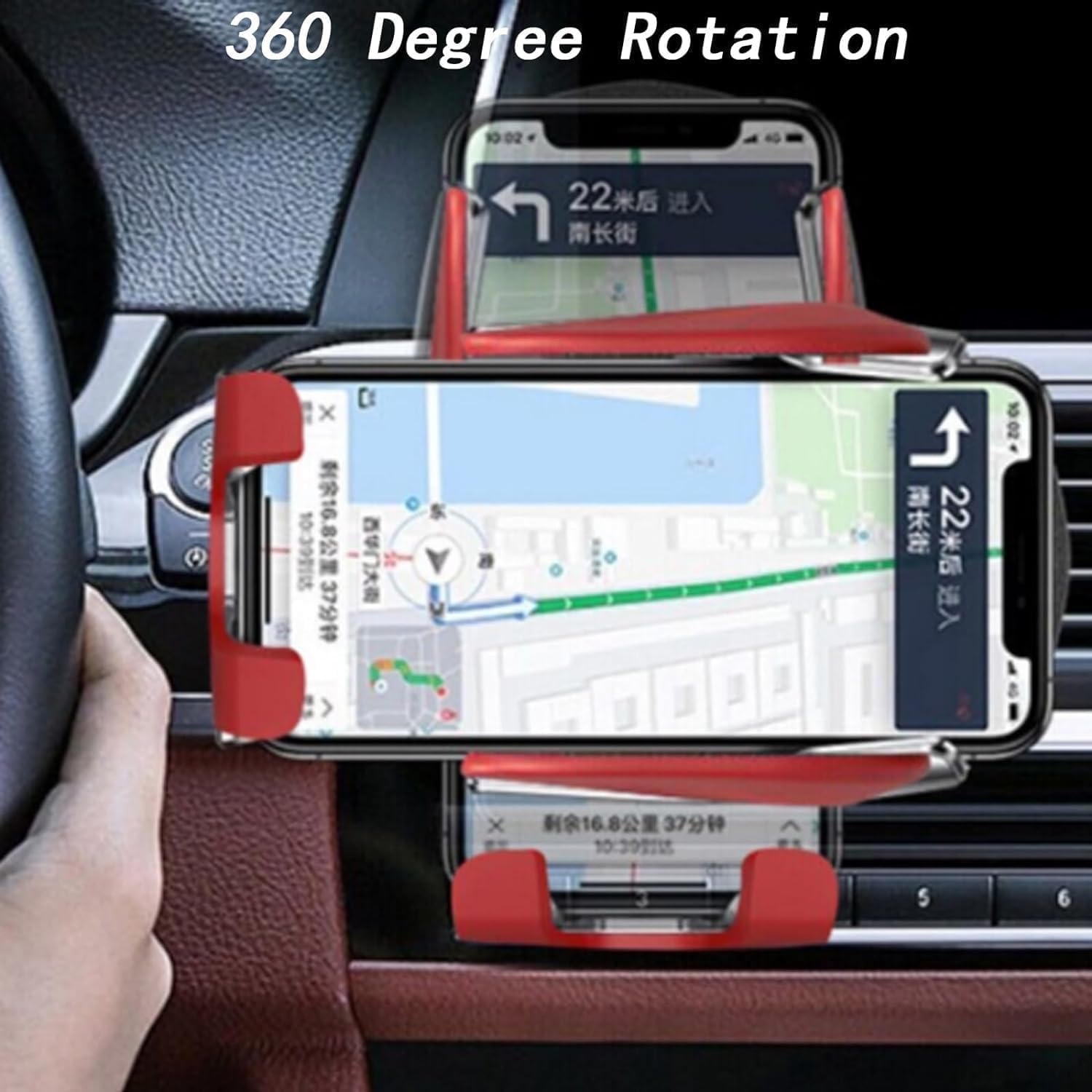 حامل وشاحن سيارة لاسلكي ذكي بمستشعر تلقائي - الصورة 4