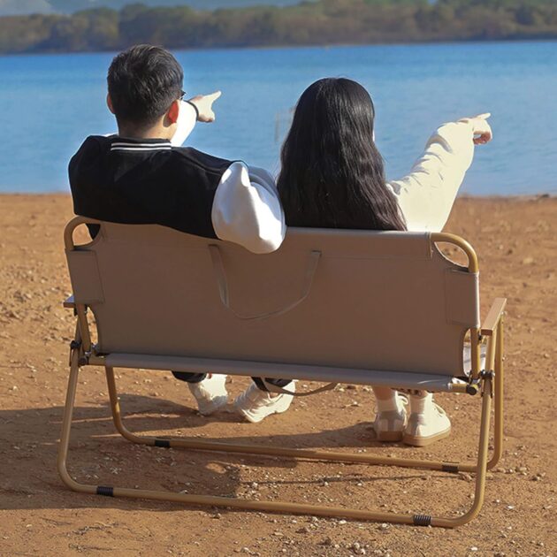 كرسي الرحلات والتخييم المزدوج القابل للطي